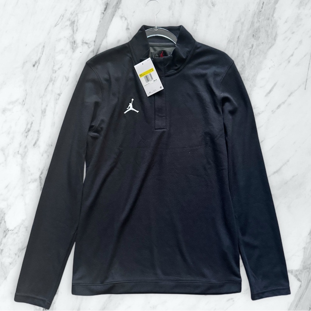 NEW Jordan Team Men's Size Small Dri-Fit Half-Zip Athletic Top Black DQ7913-010